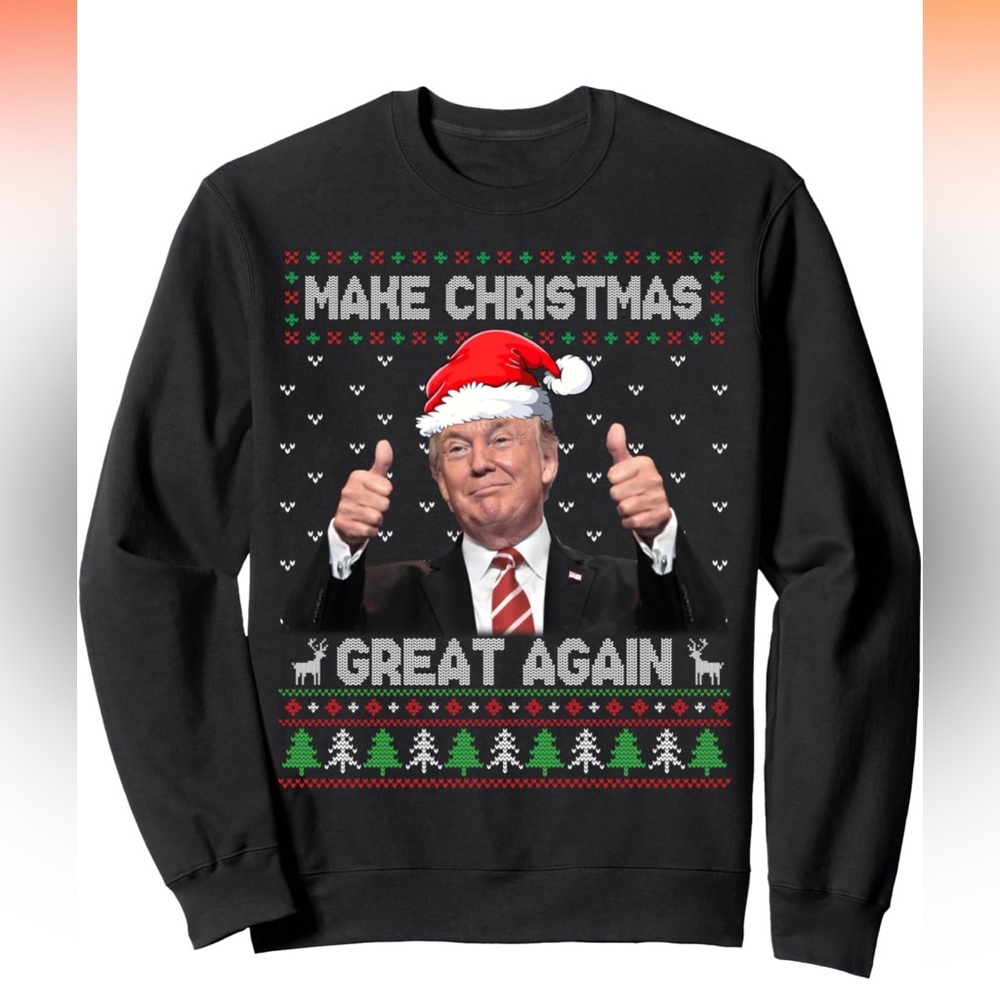 Funny Trump Make Christmas Great Again Ugly Sweater Xmas Sweatshirt
